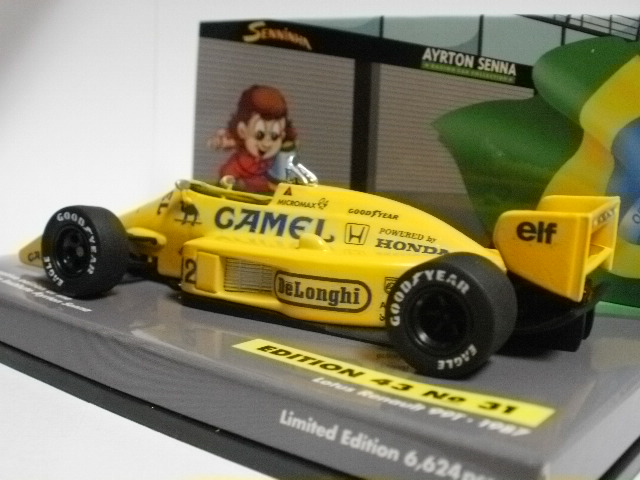 ミニカーショップグローバル - 1/43 ミニチャンプス ロータス ホンダ 99T 1987 A.セナ 【キャメル仕様】