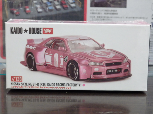 1/64 MINI GT KHMG128  饤 GT-R R34 KAIDO 졼󥰥եȥ꡼ V1 ϥɥ