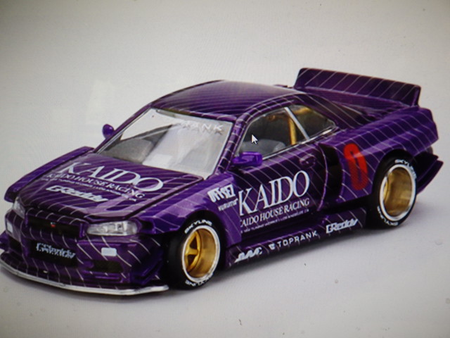 1/64 MINI GT KHMG048  饤 GT-R R34 Kaido Works V1ϥɥ