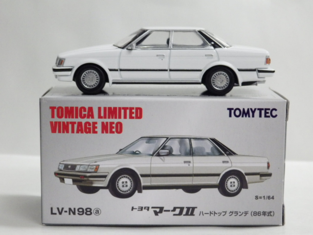 高級品市場 TLVネオ LV-N98b トヨタマークⅡ ハードトップグランデ 86年式 GX71 未展示美品 トミカリミテッドヴィンテージNEO 